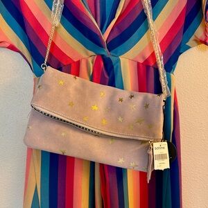 bohme Lavender Star Accent Crossbody with Gold Chain